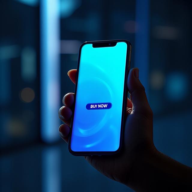 A sleek smartphone displaying a high-converting mobile interface